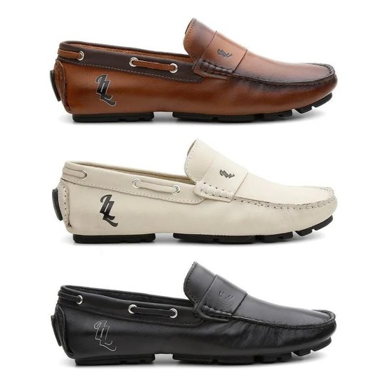 Kit Vitara 3 Pares de Mocassim Masculino - Preto Menor preço em Kit Vitara 3 Pares de Mocassim Masculino - Preto