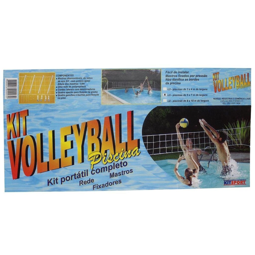 Kit Volleyball Piscina Completo Branco