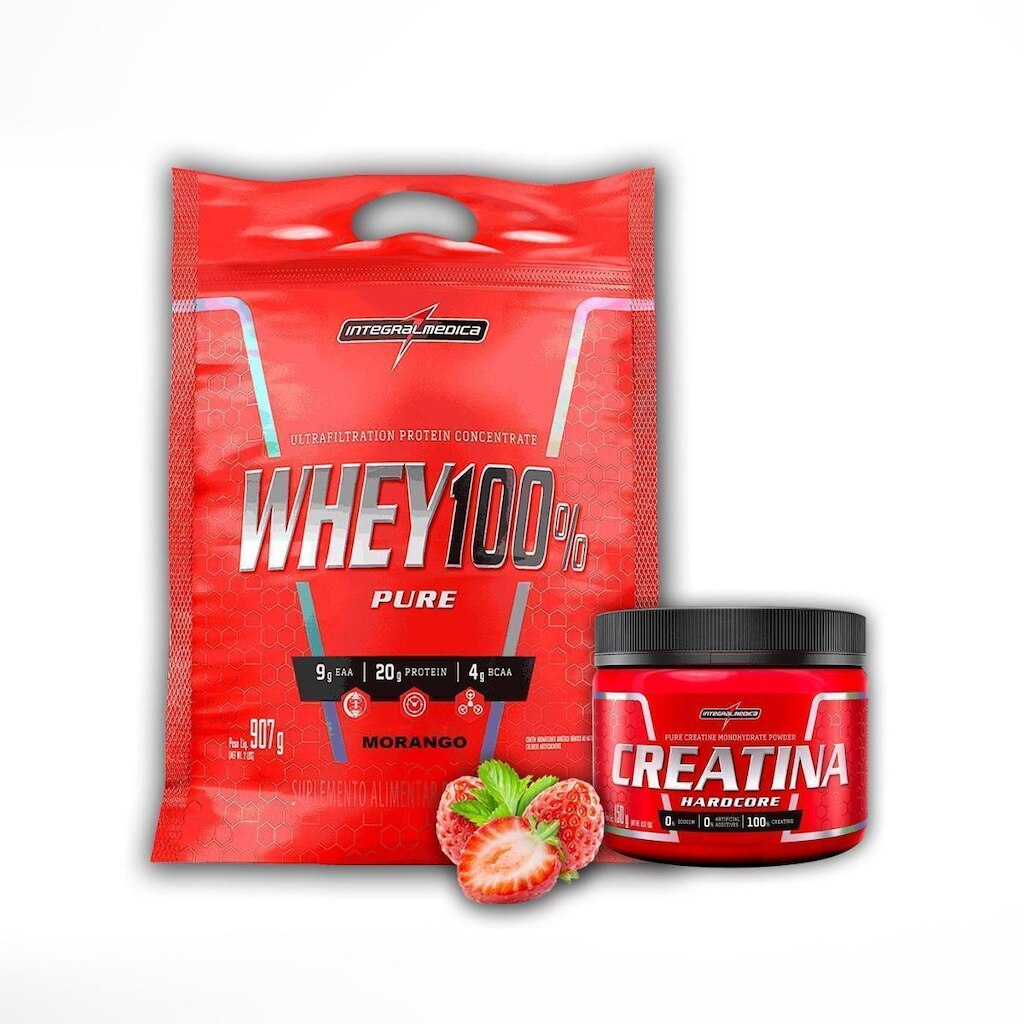 Kit Whey 100% Concentrado 907g + Creatina 150g - Integralmedica