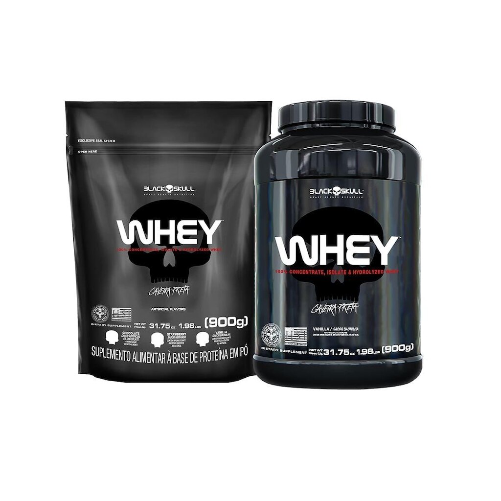 KIT WHEY 2X - 900G - BLACK SKULL