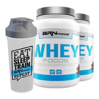 Kit Whey Foods 900 g - BR Nutrition Foods - c/ 2 unidades + Coqueteleira