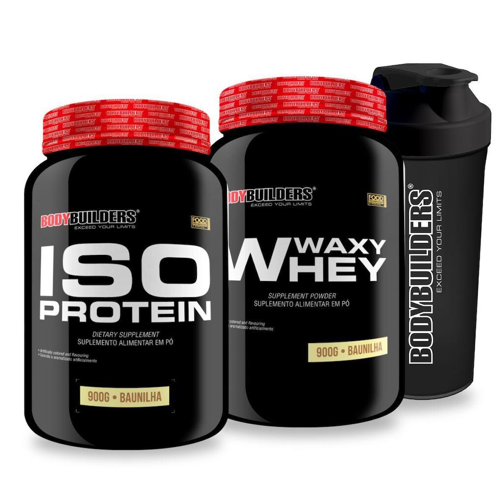Kit Whey Iso Protein 900g + Whey Waxy Whey 900g + Coq - Bodybuilders