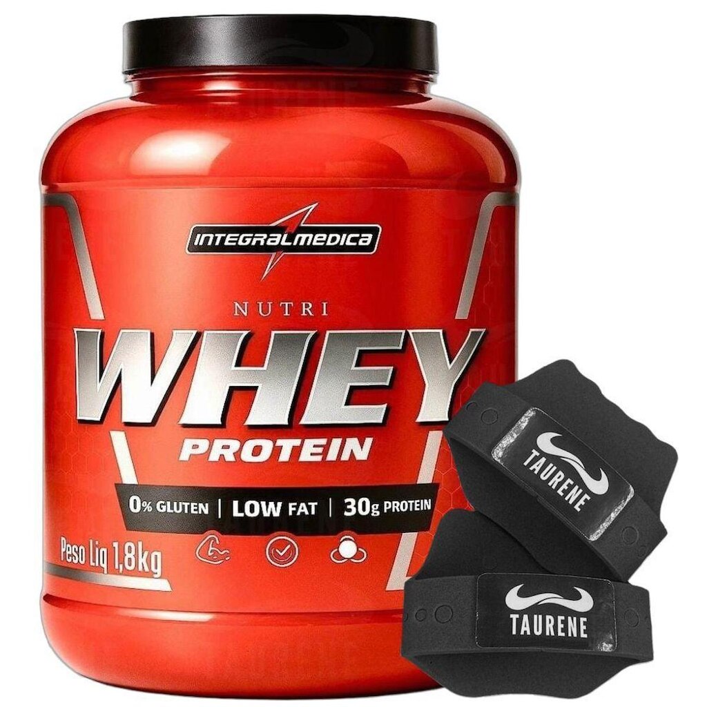 Kit Whey Isolado Conc Baunilha 1.8Kg Luva - Integralmedica