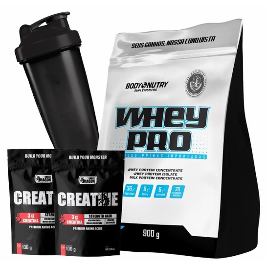 Kit Whey Protein 900g + x2 Creatina 100g + Coqueteleira é ruim? Kit Whey Protein 900g + x2 Creatina 100g + Coqueteleira é boa?