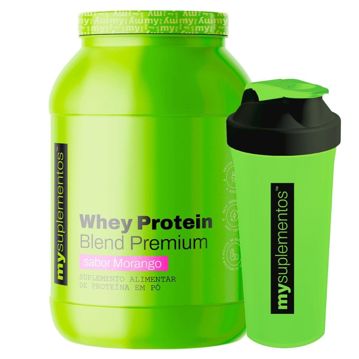 Kit Whey Protein Blend Premium 900g e Coqueteleira – My Suplementos