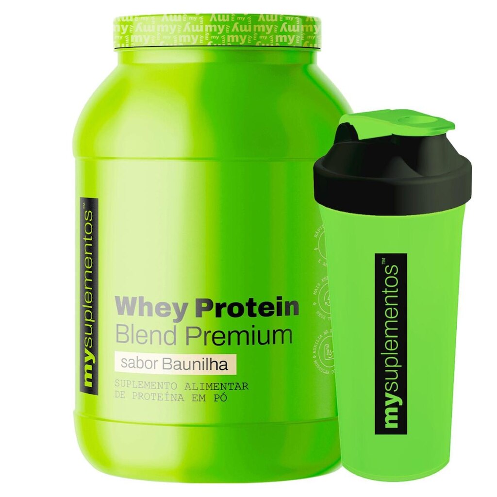 Kit Whey Protein Blend Premium 900g e Coqueteleira – My Suplementos