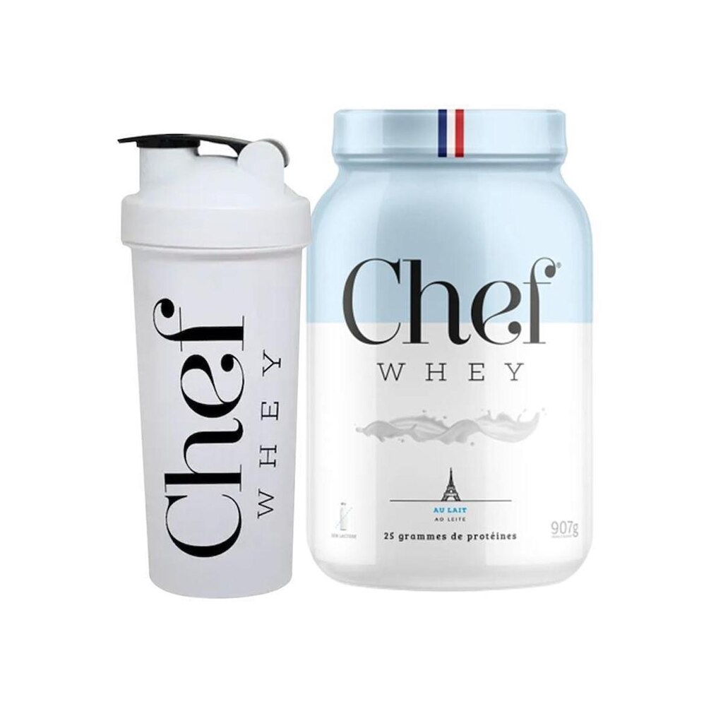 Kit Whey Protein Ch ef Whey 907g + Coqueteleira - Ch ef Whey
