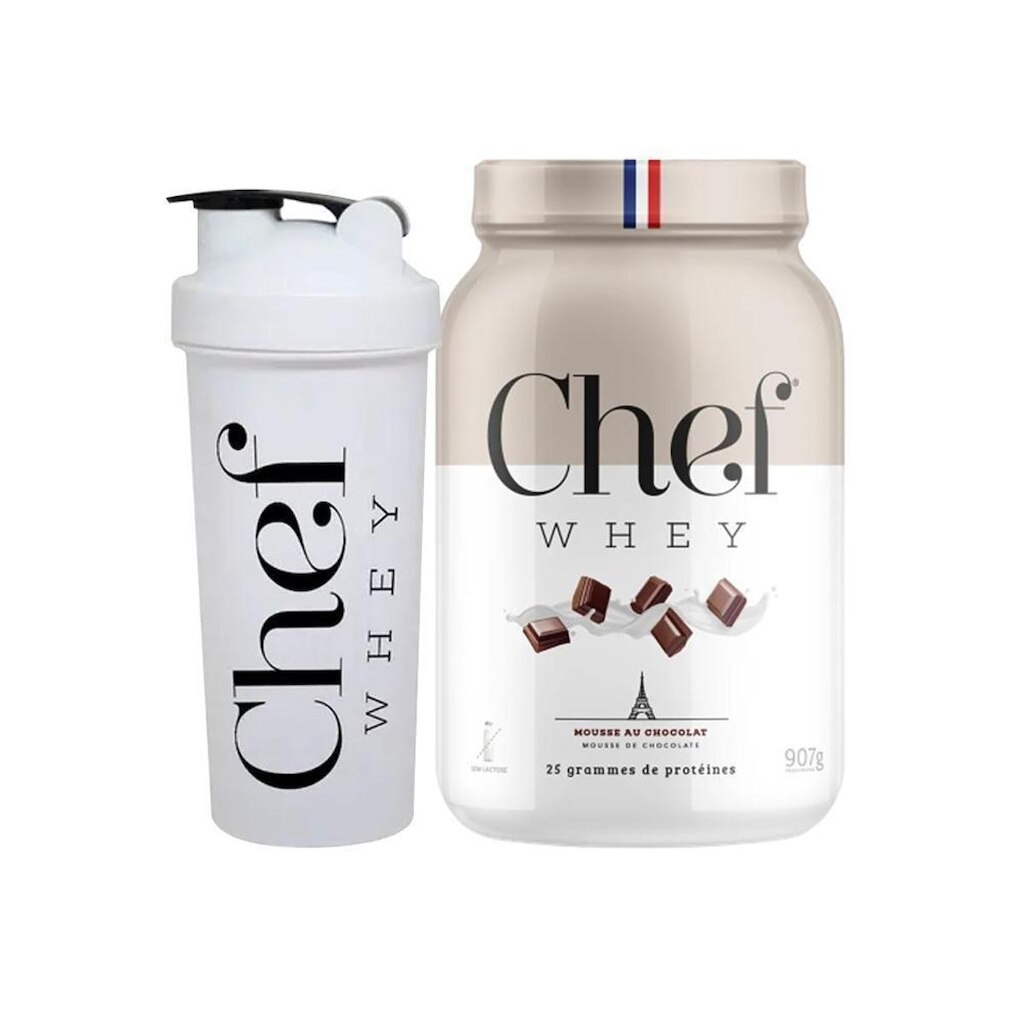 Kit Whey Protein Ch ef Whey 907g + Coqueteleira - Ch ef Whey