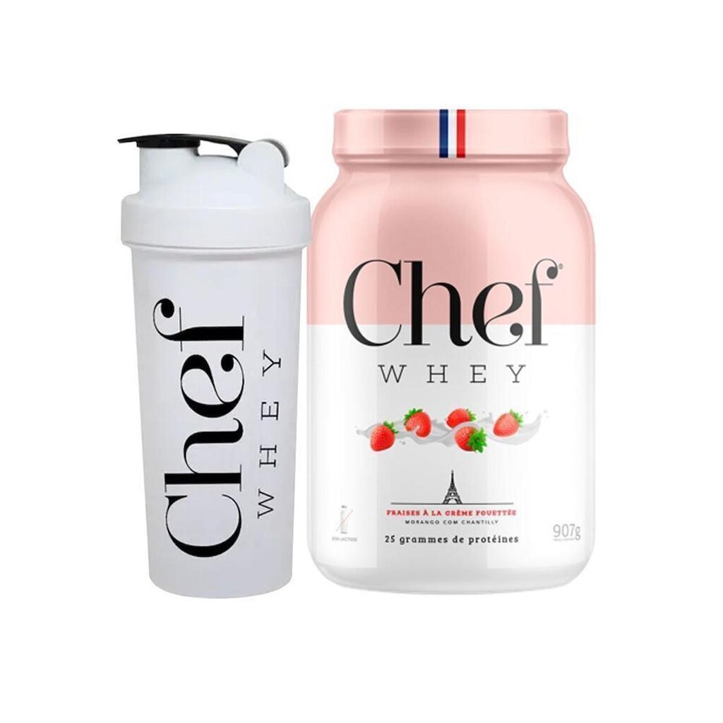 Kit Whey Protein Ch ef Whey 907g + Coqueteleira - Ch ef Whey