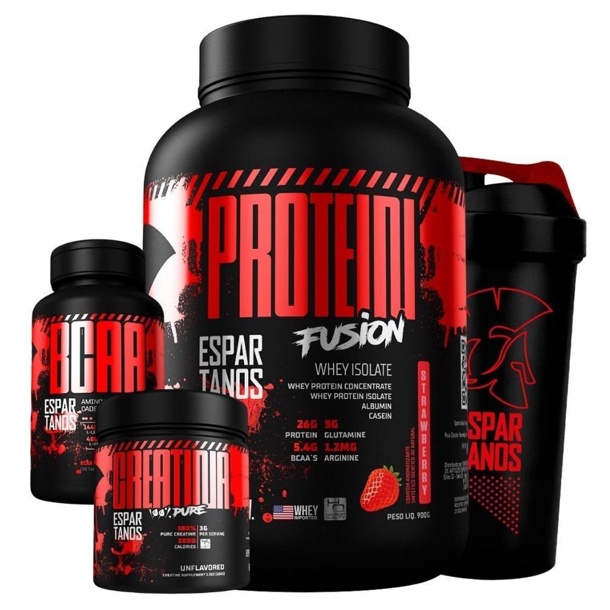 Kit Whey Protein Isolado Fusion + Bcaa + Creatina Monohidratada 100% Pura + Copo - Combo Suplementos Menor preço em Kit Whey Protein Isolado Fusion + Bcaa + Creatina Monohidratada 100% Pura + Copo - Combo Suplementos