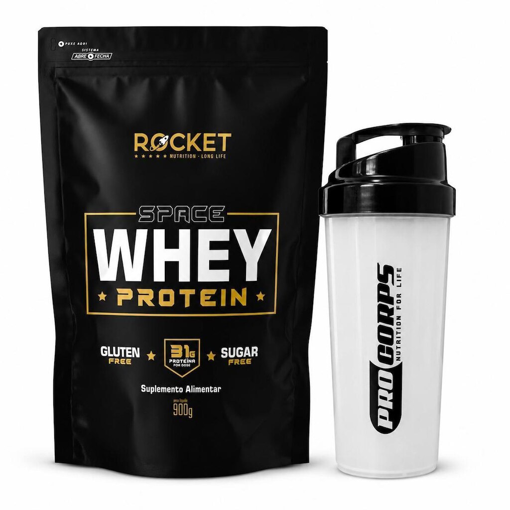 Kit Whey Protein Shakeira Coqueteleira Massa Muscular