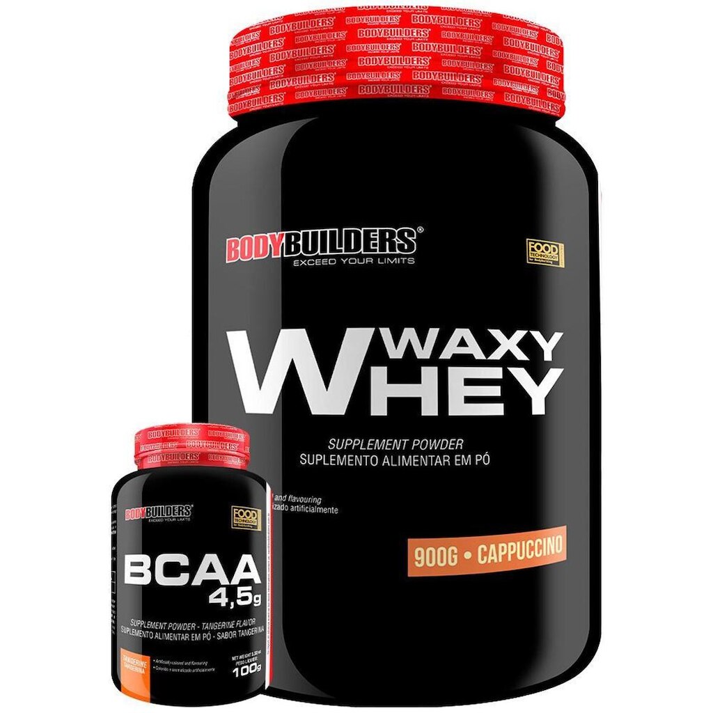 Kit Whey Protein Waxy Whey 900g + BCAA 100g - Bodybuilders