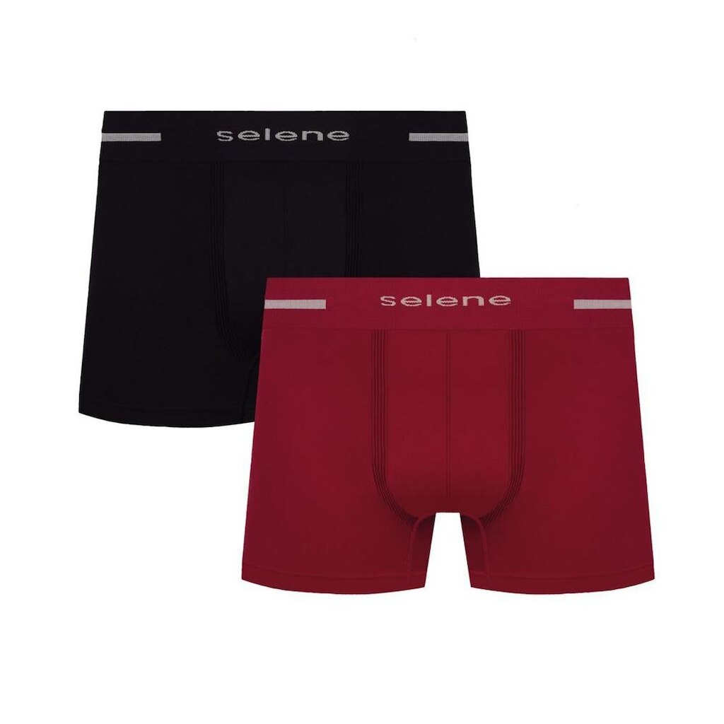 KIT/2 CUECA BOXER SELENE 11150.001 SEM COSTURA T. P/EG