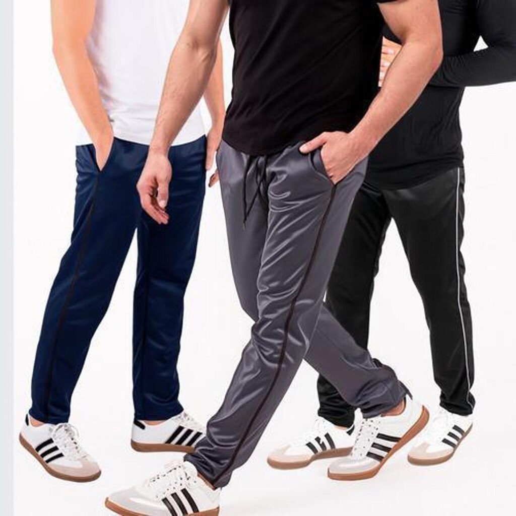 Kit3 Calça Helanca Faixa Lateral Flanelada Premium Academia