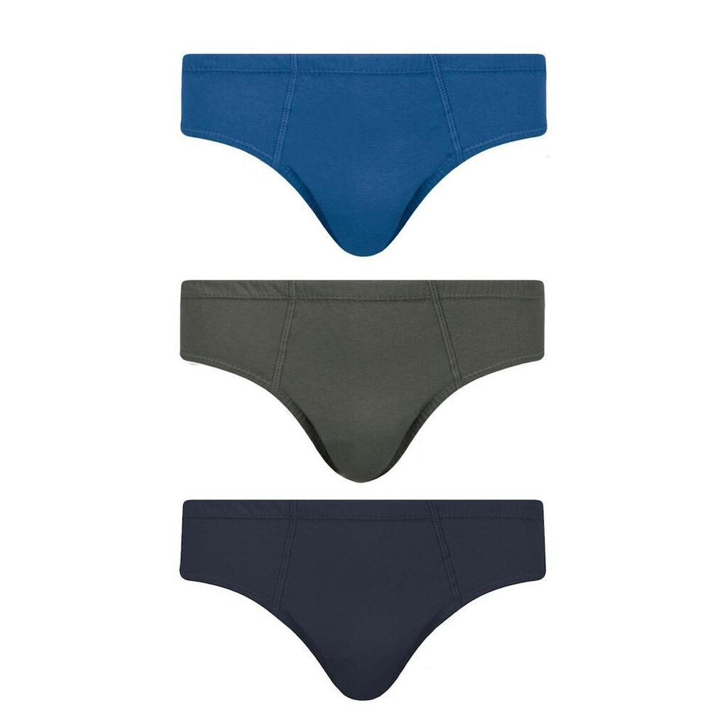KIT/3 CUECA SLIP SELENE 11910.001 ALGODÃO PENTEADO T. P/EG