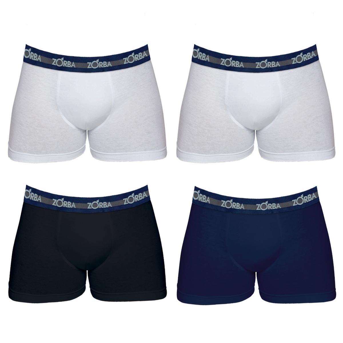 Kit/4 Cueca Zorba Boxer Masculino Menor preço em Kit/4 Cueca Zorba Boxer Masculino