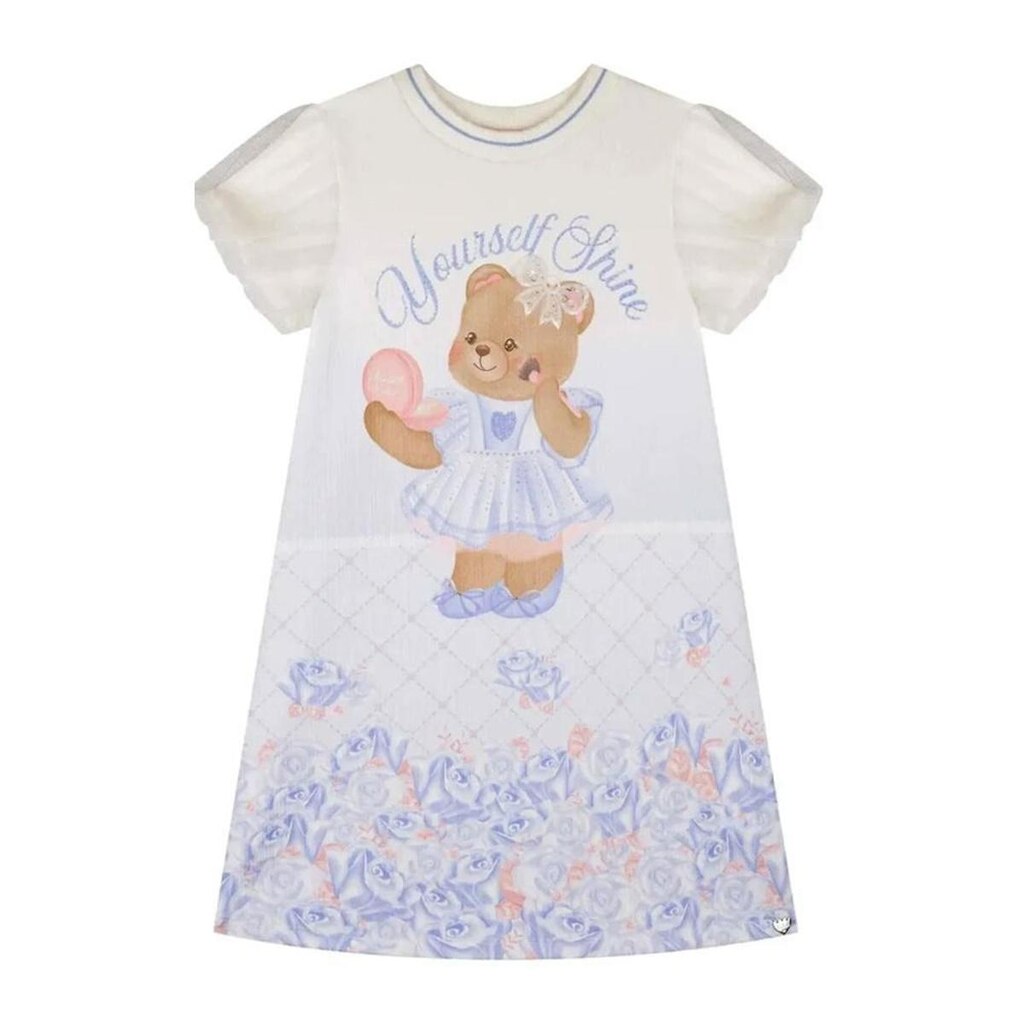 Kukie Vestido Molecotton Ursinha Branco