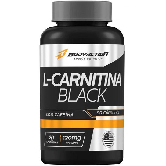 L-Carnitina Black 2g Cafeína 120mg 90 cápsulas Bodyaction Menor preço em L-Carnitina Black 2g Cafeína 120mg 90 cápsulas Bodyaction