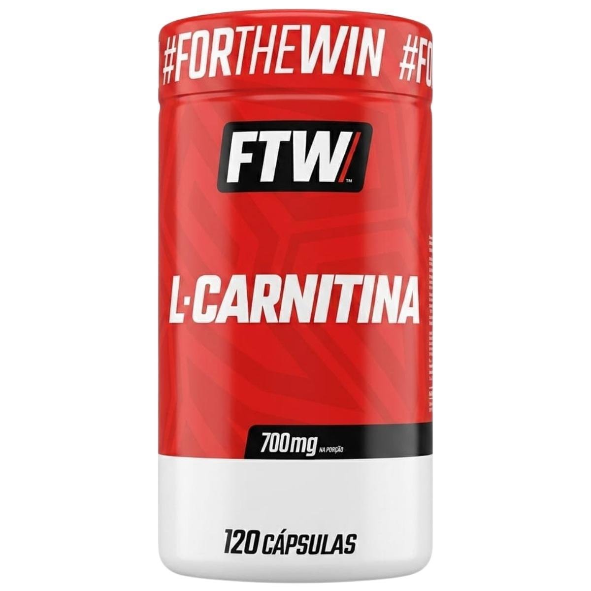 L-Carnitina FTW - 120 Cápsulas - Vermelho+Branco