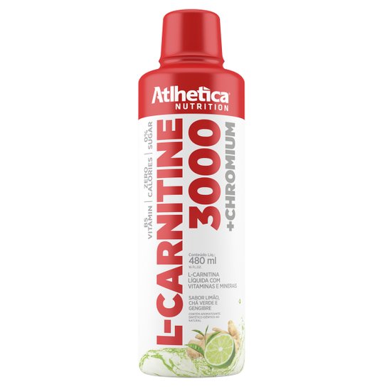 L-Carnitine 3000 + Chromium 960 ml - Atlhetica Nutrition Menor preço em L-Carnitine 3000 + Chromium 960 ml - Atlhetica Nutrition