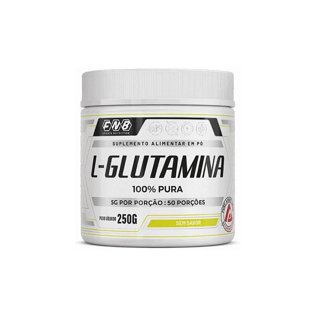 L-Glutamina 100% Pura em pó Sem Sabor 250g FNB Sports Nutrition