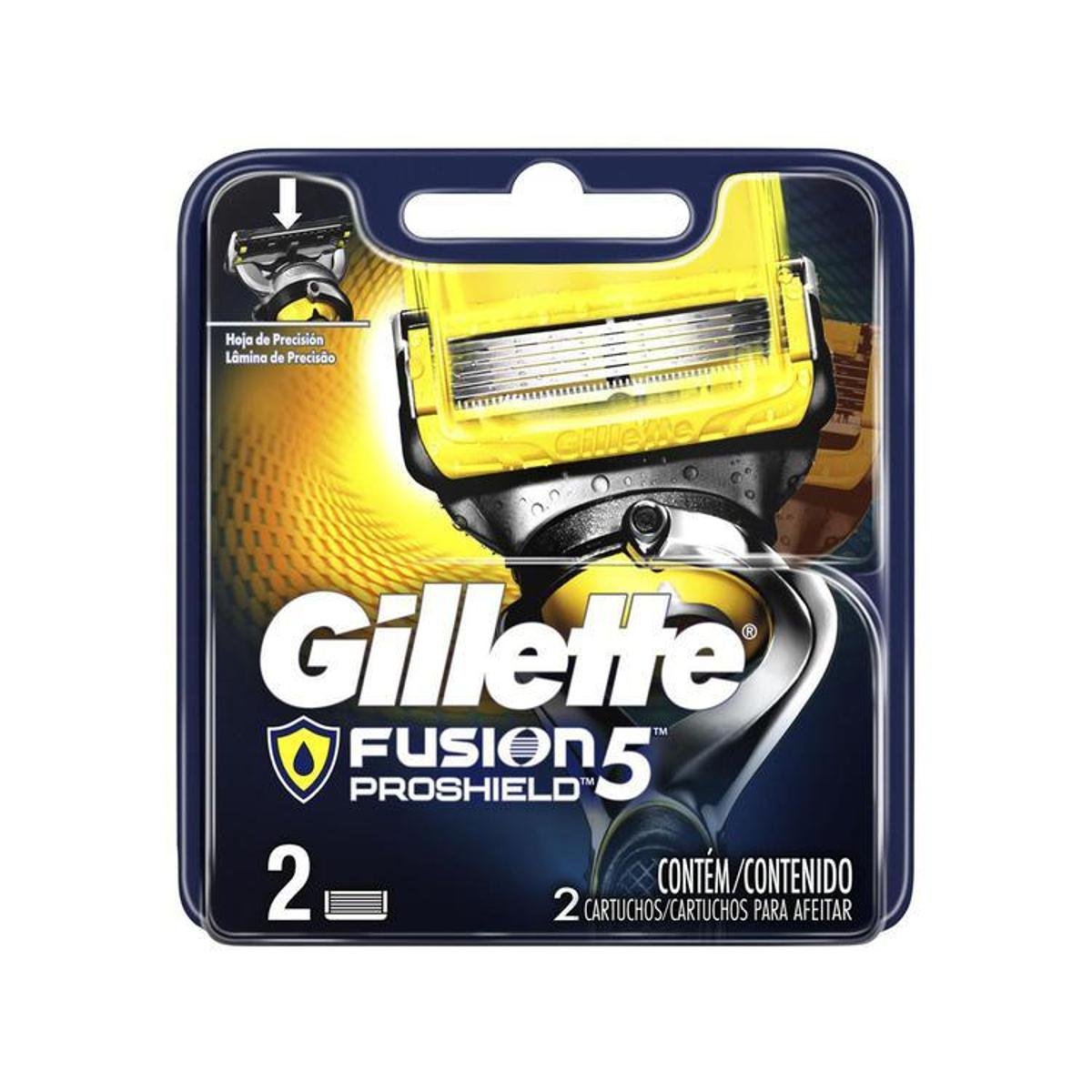Menor preço em Lâmina de Barbear Gillette Fusion Proshield 2 Peças