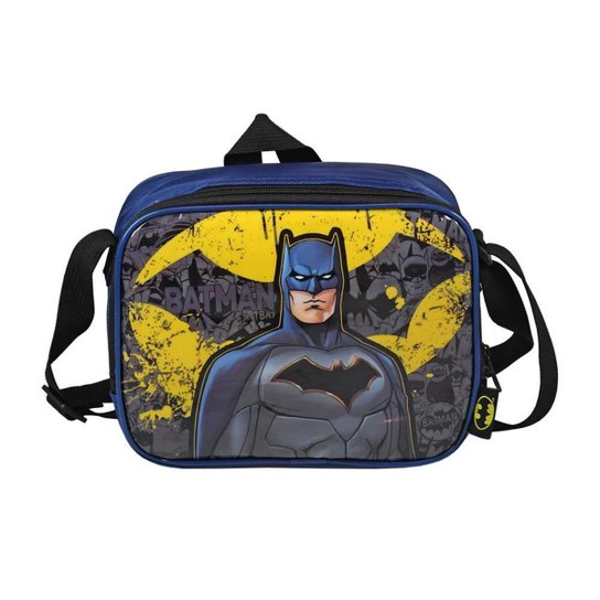 Lancheira Batman Luxcel Amarelo LA35582BM - Azul