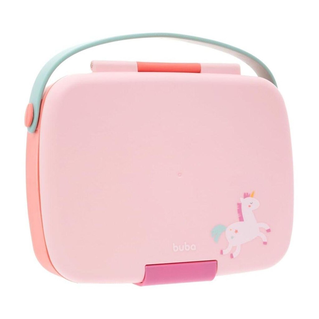 Lancheira Bento Box Magic com Talheres Inox Unicórnio