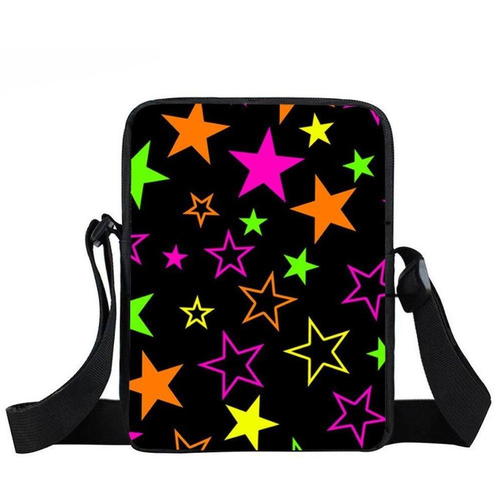 Lancheira Escolar Estrelas Neon