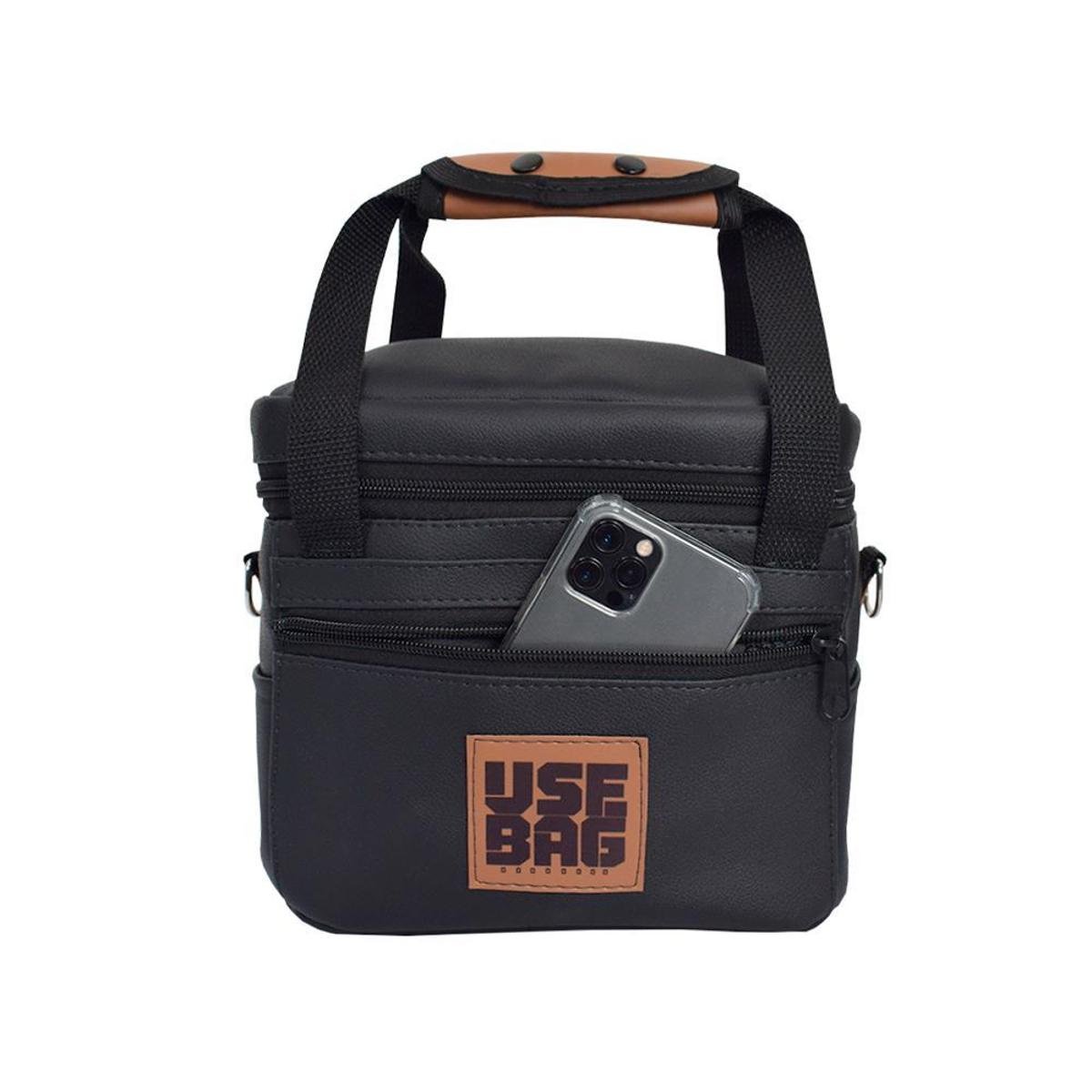 Lancheira Térmica Trabalho Bolsa Couro Fitness Impermeavel Menor preço em Lancheira Térmica Trabalho Bolsa Couro Fitness Impermeavel