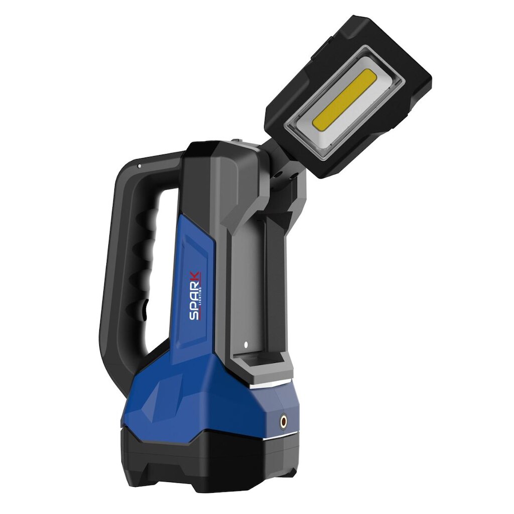 LANTERNA / HOLOFOTE LED GIRATÓRIO RECARREGAVEL