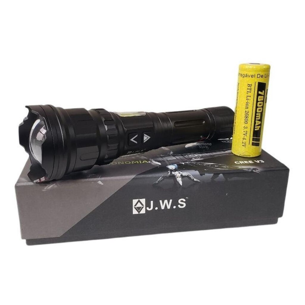 Lanterna Led Cree V3 Forte Sitio Chacara Fazenda c/Zoom Camping