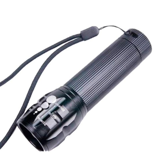 Lanterna Tática Zoom e Strobo - Preto Menor preço em Lanterna Tática Zoom e Strobo - Preto