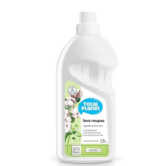 Lava-Roupas Biodegradável Algodão Aloe Vera 1,5L - Total Planet - Única é ruim? Lava-Roupas Biodegradável Algodão Aloe Vera 1,5L - Total Planet - Única é boa?