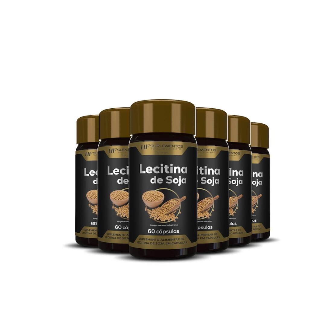 Lecitina De Soja Hf Suplementos 60 Caps com 6