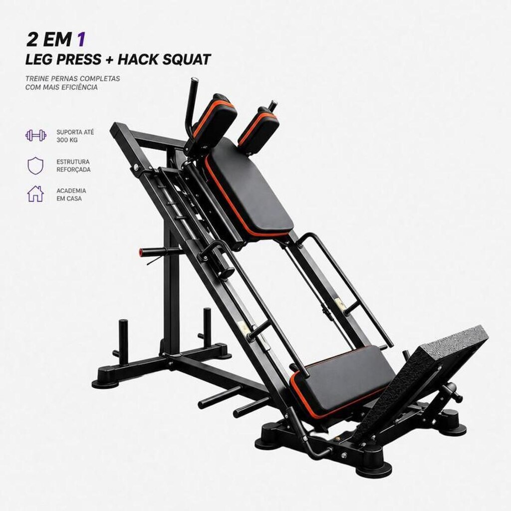 Leg Press 45 Com Rack Equipamento Musculação Dual Ahead