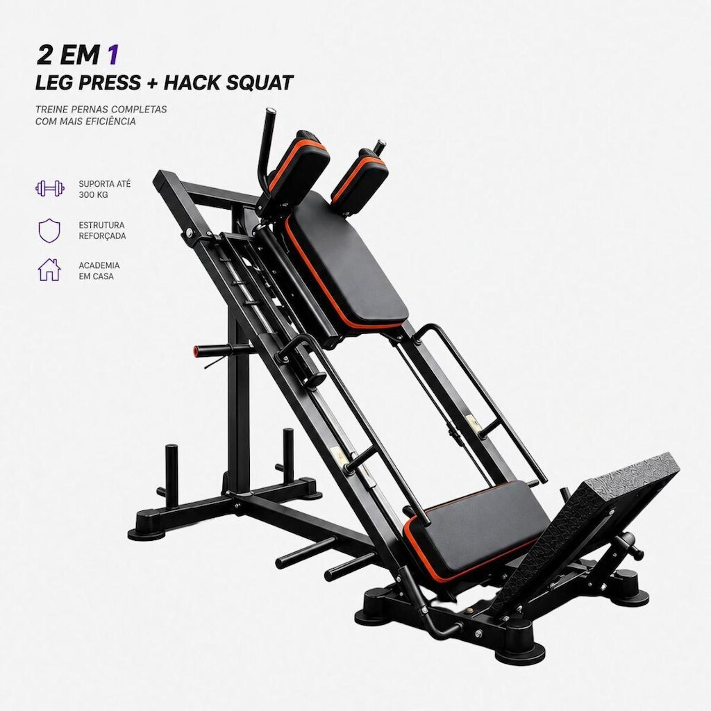 Leg Press 45 Com Rack Equipamento Musculação Dual Ahead