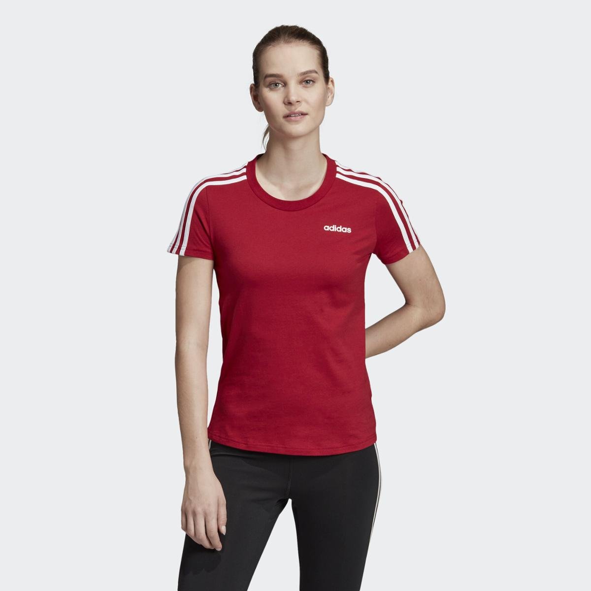 camiseta feminina adidas vermelha