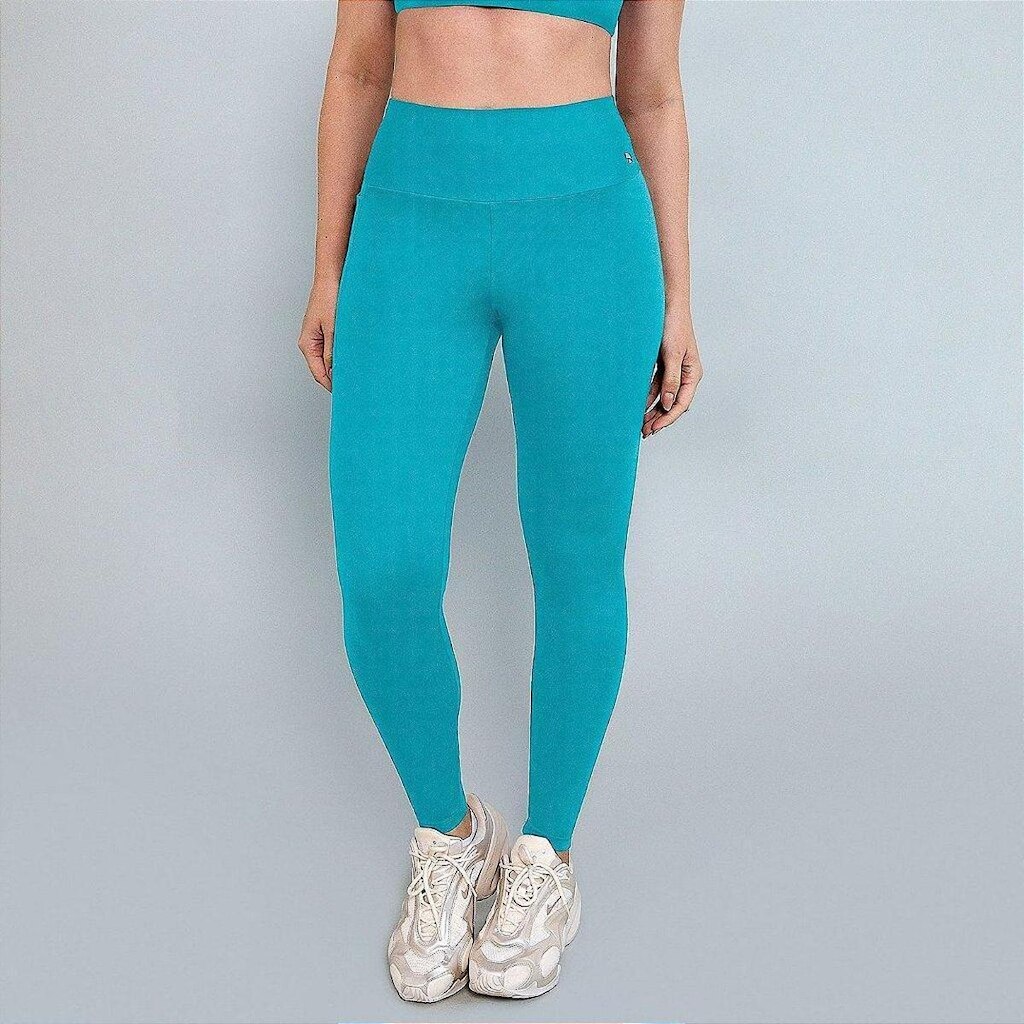 Legging Alto Giro Eterna Cós Sustentação VR27 Verde Turquesa