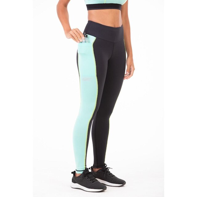 Legging Authen Grit Focus Preto e Verde