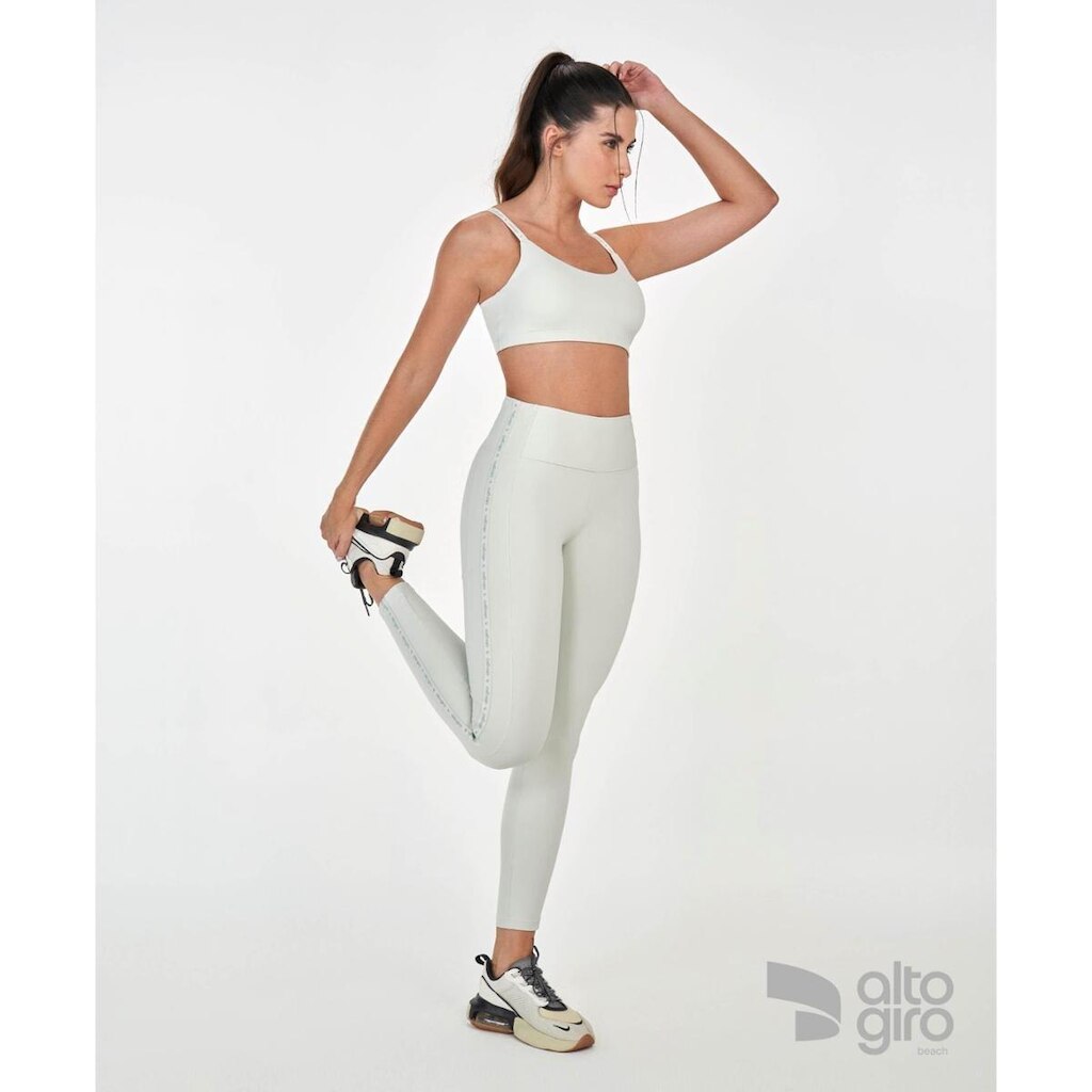 Legging Elastico Personalizado Alto Giro Prata Sutil