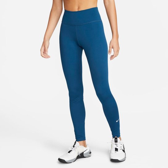 Legging Nike Dri-FIT One Feminina - Azul Menor preço em Legging Nike Dri-FIT One Feminina - Azul
