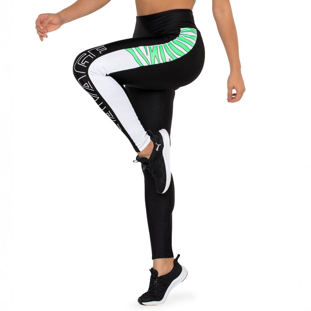 Legging Savage Platinado e Estampa Emborrachada Donna Carioca