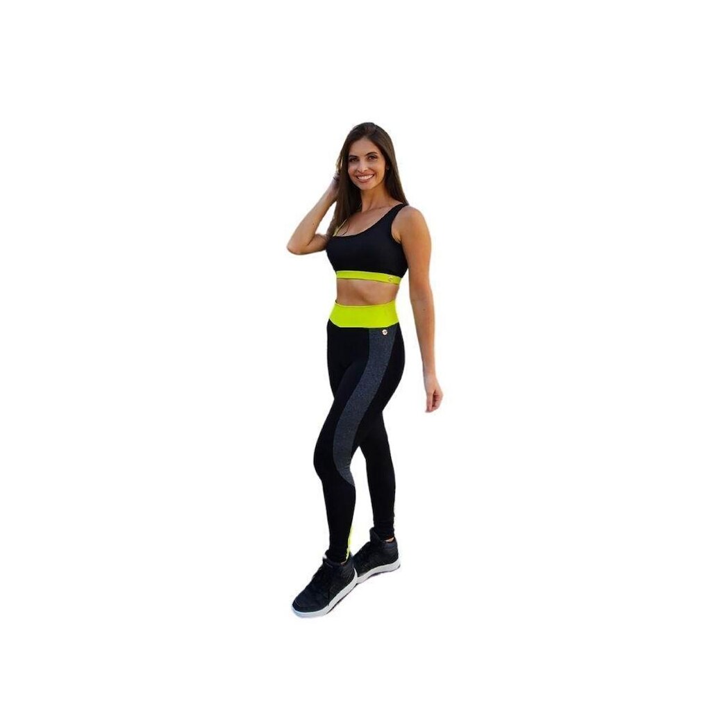 Legging Sintonia Preto/Citrus Salvador