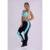 Legging Sintonia Spin Preto Com Azul Aruba - Preto+Azul