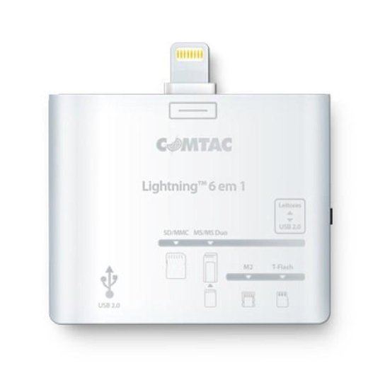 Leitor de Cartão de Memória e USB - para iPad - Comtac 9258 - Branco Menor preço em Leitor de Cartão de Memória e USB - para iPad - Comtac 9258 - Branco