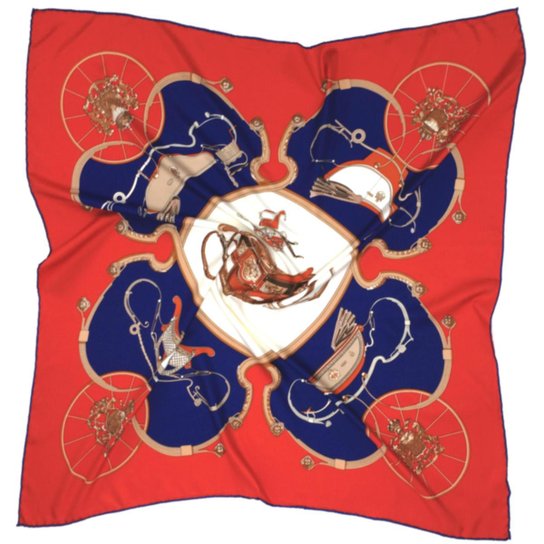 Lenço Estampado Carruagem - Vermelho