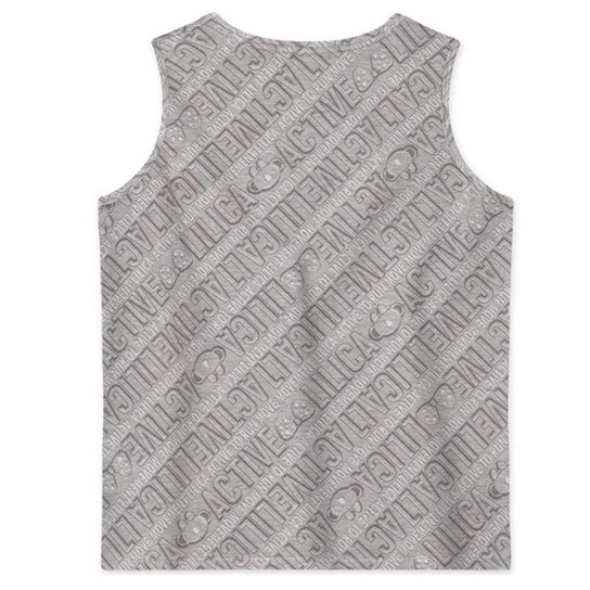 Lilica Blusa Regata Estampada Cinza