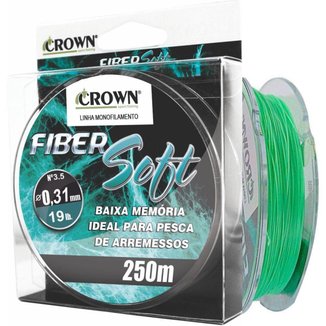 Linha Crown Fiber Soft Verde 0,31mm - 19 lbs 250m