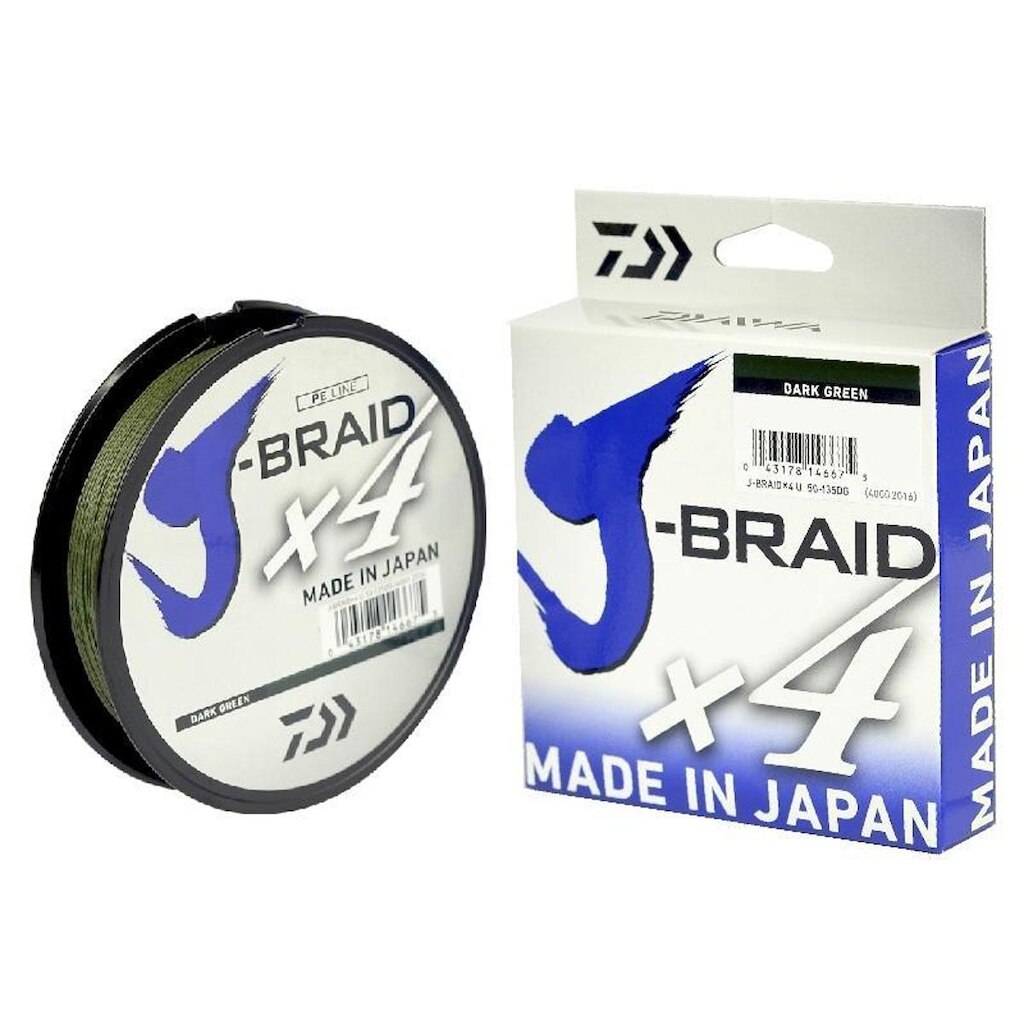Linha Daiwa J-braid x4 Multifilamento 65lb - 0.36mm - 270 Verde